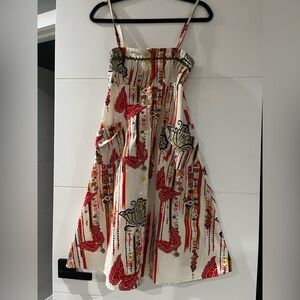 Mixie Butterly Floral Midi Dress, Women’s Small A-Line Dress